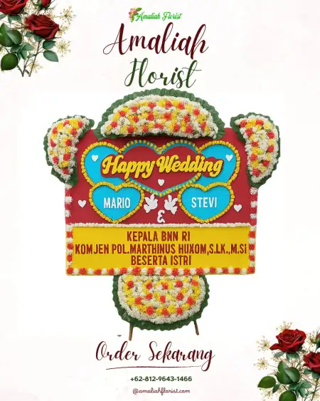 Papan Bunga Pernikahan Molas